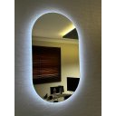Ver imagem 3 de Espelho Orgânico Oval com Led 50x80cm À Pilha ou Fonte:branco Frio Pilha