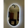 Espelho Orgânico Oval com Led 50x80cm À Pilha ou Fonte:branco Frio Pilha - 4