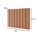 Ver imagem 3 de Fechamento de Cozinha Modulado Painel Ripado Gourmet Bella 80cm Cinamomo - Mgm
