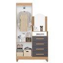 Ver imagem 3 de Cômoda Capri Multiuso 2 Portas 4 Gavetas com Espelho New Albatroz