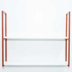 Prateleira 2 Níveis Estilo Industrial Metal 65x80x18 Rose Gold Mdf Branco - 2