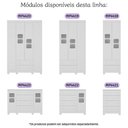 Ver imagem 6 de Guarda-roupa Infantil 92cm com Vidro 3 Portas e 2 Gavetas Sol Multimóveis Mp4419 Branco