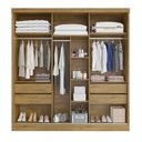 Ver imagem 2 de Guarda Roupa Casal 3 Portas de Correr com Espelho Capri Cor Branco