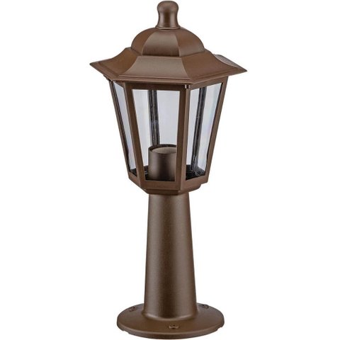 Poste Balizador para Jardim Colonial Marrom 18x44cm Dital Lu