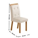 Ver imagem 3 de Mesa de Jantar Yasmin 180cm Tampo Mdf Laminado Canto Copo com 6 Cadeiras Carol