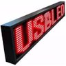 Painel Led Vermelho Letreiro Luminoso Digital 100x20 Alto Brilho Usb - 1
