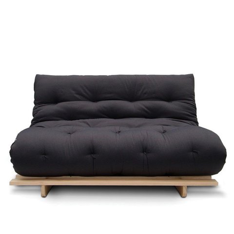 Sofá-cama Futon Slim S 02 Lugares Cor Preto Futon Brasil