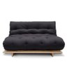 Sofá-cama Futon Slim S 02 Lugares Cor Preto Futon Brasil - 1