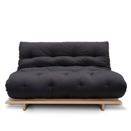 Sofá-cama Futon Slim S 02 Lugares Cor Preto Futon Brasil - 1 Sofá-cama Futon Slim S 02 Lugares Cor Preto Futon Brasil - 1