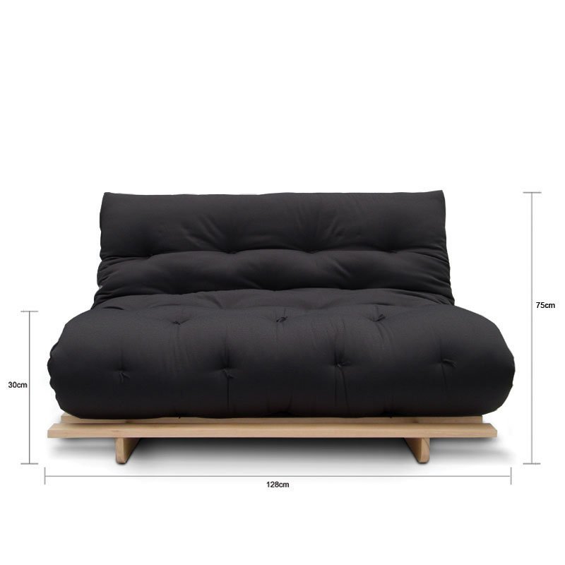 Sofá-cama Futon Slim S 02 Lugares Cor Preto FUTON BRASIL - 4