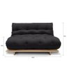 Sofá-cama Futon Slim S 02 Lugares Cor Preto Futon Brasil - 4