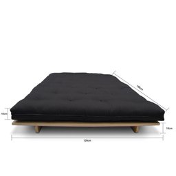 Sofá-cama Futon Slim S 02 Lugares Cor Preto FUTON BRASIL - 3