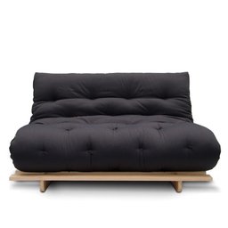 Sofá-cama Futon Slim S 02 Lugares Cor Preto FUTON BRASIL - 1