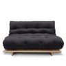 Sofá-cama Futon Slim S 02 Lugares Cor Preto FUTON BRASIL - 1