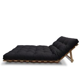 Sofá-cama Futon Slim S 02 Lugares Cor Preto Futon Brasil - 2 Sofá-cama Futon Slim S 02 Lugares Cor Preto Futon Brasil - 2