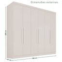 Ver imagem 3 de Guarda-Roupa de Canto com Espelho Modulado 11 Portas 4 Gavetas Espanha Branco