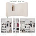 Ver imagem 6 de Guarda-Roupa de Canto com Espelho Modulado 11 Portas 4 Gavetas Espanha Branco