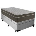 Ver imagem 1 de Cama Box Baú Suede Solteiro + Colchão Sereneprime Molas Ensacadas 88x188x69 Cinza