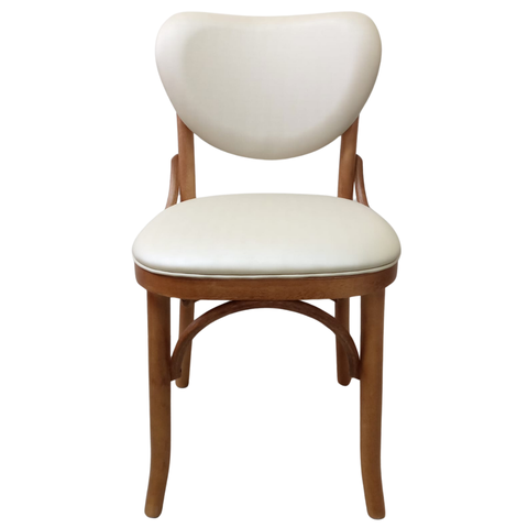 Cadeira Thais Assento e Encosto Facto Perola Castanho Mogno