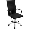 Kit 3 Cadeiras Eames Esteirinha Presidente Escritório Alta Preta - 5