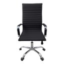 Ver imagem 2 de Kit 3 Cadeiras Eames Esteirinha Presidente Escritório Alta Preta