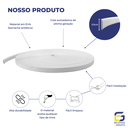 Ver imagem 3 de Roda Meio Painel Ripado Eva Adesivo Saturno 2,5cmx5mm 25 Mts - Branco