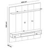 Painel Tv 75" Belluno - Cinamomo/off White - 3
