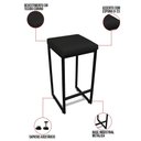 Ver imagem 3 de Banqueta Alta para Cozinha Industrial Kit 4 Nick Preto e Sintético preto D03 - D’Rossi