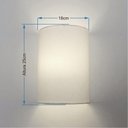 Ver imagem 2 de Arandela Meia Cana Retro Vivare Md-2003 Cúpula em Tecido 25-18x10cm - Bivolt Branco 127-220v