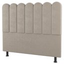 Ver imagem 1 de Cabeceira Cama Box Solteiro Lana 90cm Linho Bege - Desk Design
