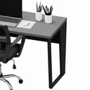 Ver imagem 6 de Escrivaninha Industrial 135cm X 60cm Cinza S. Pés Metal F5 Cor:cinza Sagrado com Preto