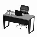 Ver imagem 5 de Escrivaninha Industrial 135cm X 60cm Cinza S. Pés Metal F5 Cor:cinza Sagrado com Preto