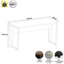 Ver imagem 2 de Escrivaninha Industrial 135cm X 60cm Cinza S. Pés Metal F5 Cor:cinza Sagrado com Preto