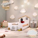 Ver imagem 2 de Cama Montessoriana Infantil Juvenil Belissima Preta Branca e Amêndoa + Luminária Led + Colchão