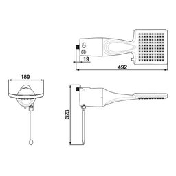 Chuveiro Ducha Loren Shower Eletrônica 220v 7500w Lorenzetti - 5