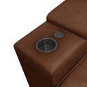 Ver imagem 3 de Sofá 2,30m Retrátil e Reclinável com Usb – Grande, Confortável e Moderno para Sala de Estar:marrom