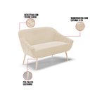 Ver imagem 5 de Kit 01 Namoradeira 02 Lugares e 02 Poltronas Giovana Suede Pés Palito Natural - D’Rossi - Bege