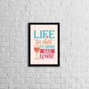 Ver imagem 2 de Quadro Life Is Too Short To Drink a Bad Wine 45x34cm - com vidro:Madeira preta
