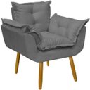 Ver imagem 2 de Kit 2 Poltronas Decorativa e Puff para Sala Recepção Manicure Consultório Quarto Alice Suede