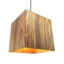 Ver imagem 1 de Luminária Pendente de Teto Natu Pau de Ferro MDF Lâmina Madeira Bivolt Marrom