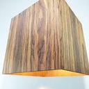Ver imagem 2 de Luminária Pendente de Teto Natu Pau de Ferro MDF Lâmina Madeira Bivolt Marrom
