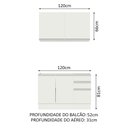 Ver imagem 4 de Armário de Cozinha Compacta 120cm Branco Glamy Madesa 03