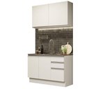 Ver imagem 3 de Armário de Cozinha Compacta 120cm Branco Glamy Madesa 03