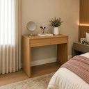 Ver imagem 3 de Escrivaninha e Penteadeira 2 Gavetas Carvalho Dian 100 cm | Moderna