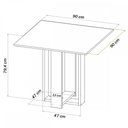 Ver imagem 3 de Mesa de Jantar 4 Lugares Marta Mel/Blonde/Nude - Viero Móveis