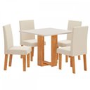 Ver imagem 2 de Mesa de Jantar 4 Lugares Marta Mel/Blonde/Nude - Viero Móveis