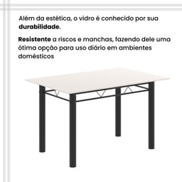 Conjunto Sala de Jantar com 4 Cadeiras Lara - 10