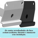 Ver imagem 4 de 05 Suportes Refletor Base Inclinada Braço 100 Cm 05 Cj - Branco