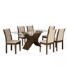 Conjunto Sala de Jantar Mesa Tampo Vidro 180cm Tarsila 6 Cadeiras Laguna Rufato - 2