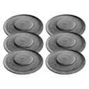 Ver imagem 1 de Kit 6 Pratos de Hambúrguer Porções Redondo Pedra Sabão 26cm
